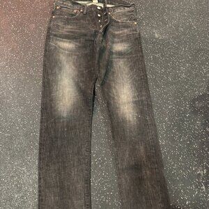 RRL Dusty Black 13oz Washed Denim - Straight Fit